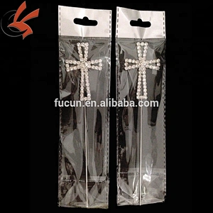 Small Rhinestone Cross Baptism Christening Communion Cake Topper