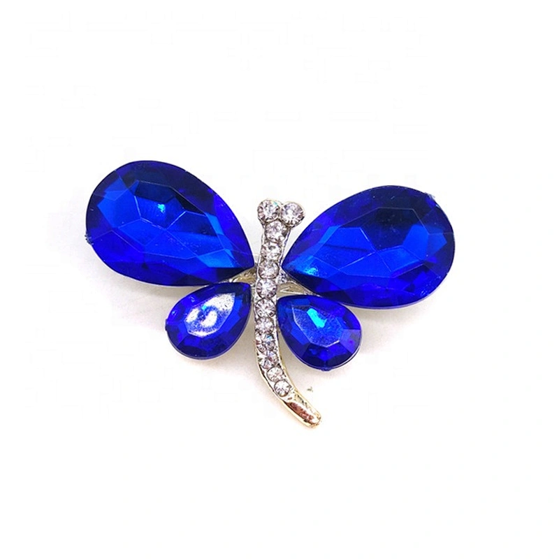 35*50mm acrylic rhinestone butterfly brooch