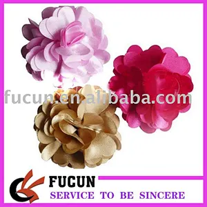 latest fashional handmade fabric brooch flower