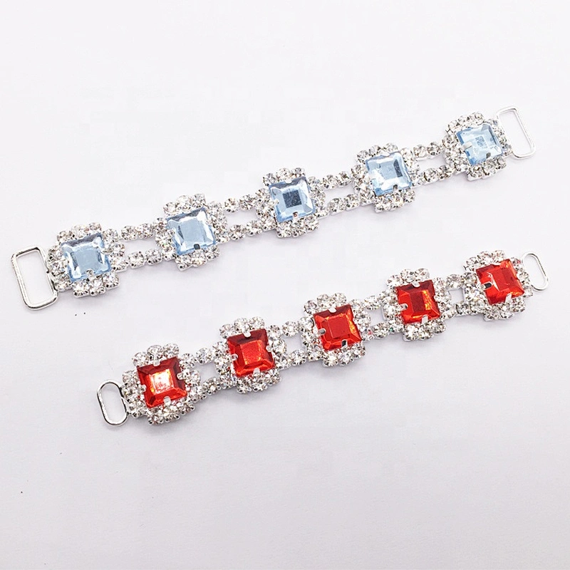 Various size and colours diamante women swimming suit rhinestone buckle bikini connector