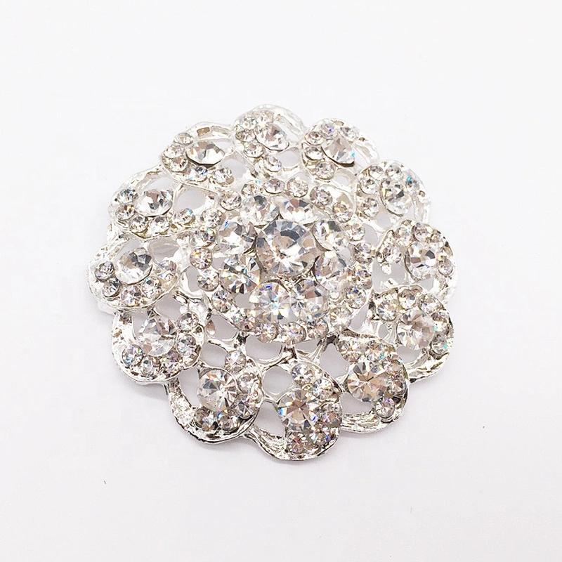 high-quality flower design decoration durable rhinestone brooch