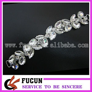 high quality crystal glass bikini connector for competition bikini suit decoration