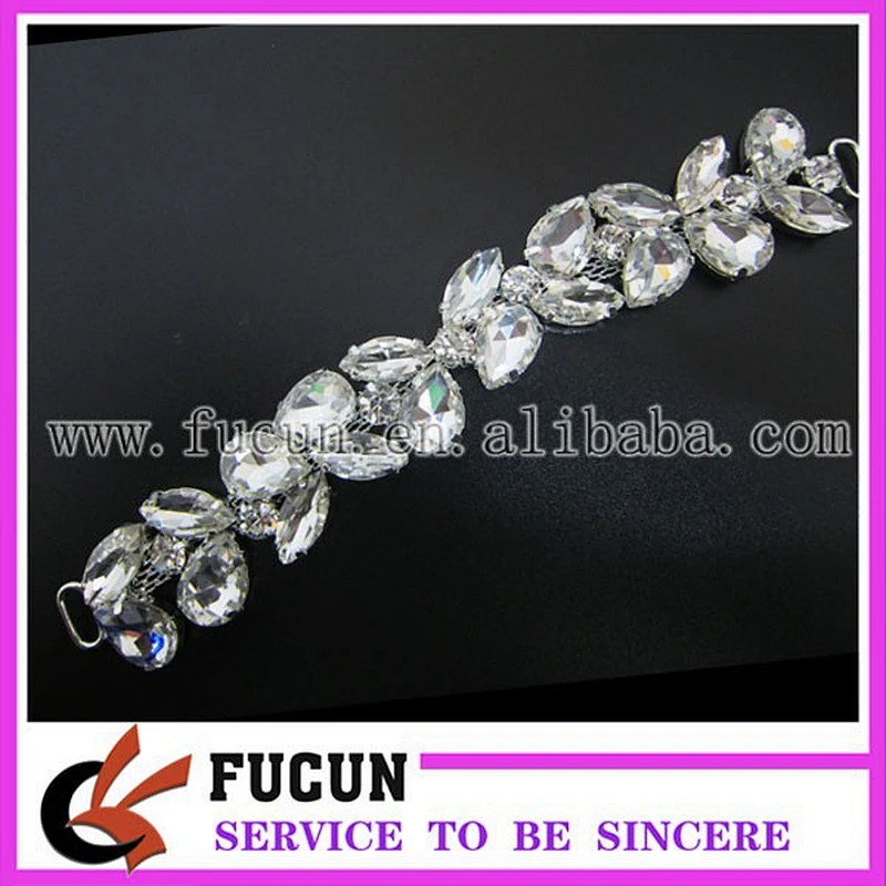 high quality crystal glass bikini connector for competition bikini suit decoration