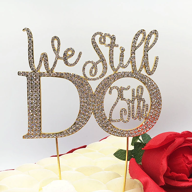 2019 new arrivals Bling Crystal Rhinestone  cake topper for party decorations