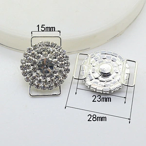2019 popular new style small rhinestone glass buckle for bikini