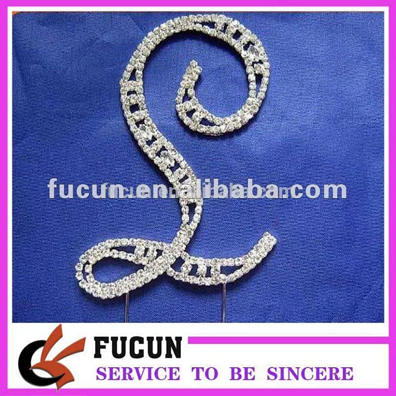 wholesale personalized crystal rhinestone diamond wedding cake topper decorating