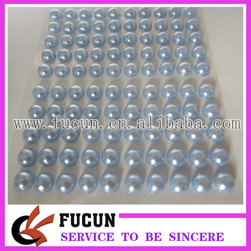 Fashion design acrylic rhinestone sticker pearl sapphire sticker