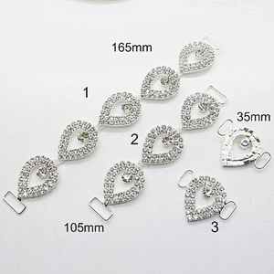 Fashion style Bling gem stone swimwear buckle bikini connector