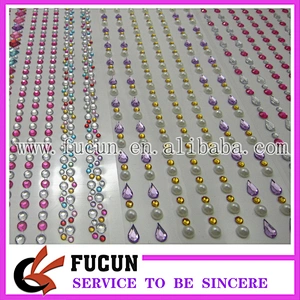 Free shipping Crystal Rhinestone Sticker with Printing, Scrapbooking Rhinestones sticker