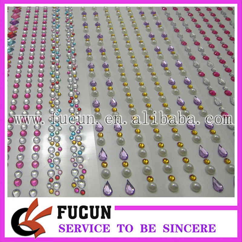 Free shipping Crystal Rhinestone Sticker with Printing, Scrapbooking Rhinestones sticker