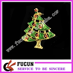 2018 hot sale Europe Christmas gifts wholesale Christmas tree brooch
