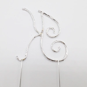 Happy Birthday Silver Letter Rhinestone Cake Topper Birthday Cake Supplies Decorations