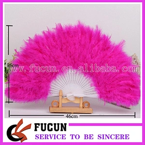 28 pieces plastic skeleton dancing white feather fan