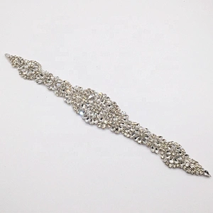 Good Quality Iron On Rhinestone Backing Patch Crystal Embellished Belt Rhinestone Applique Piece