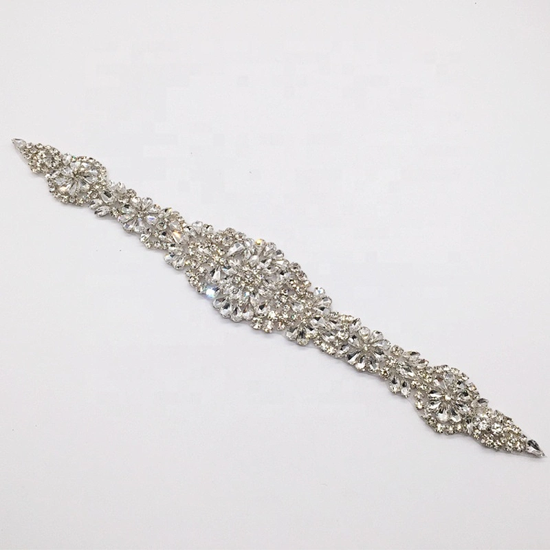 Good Quality Iron On Rhinestone Backing Patch Crystal Embellished Belt Rhinestone Applique Piece