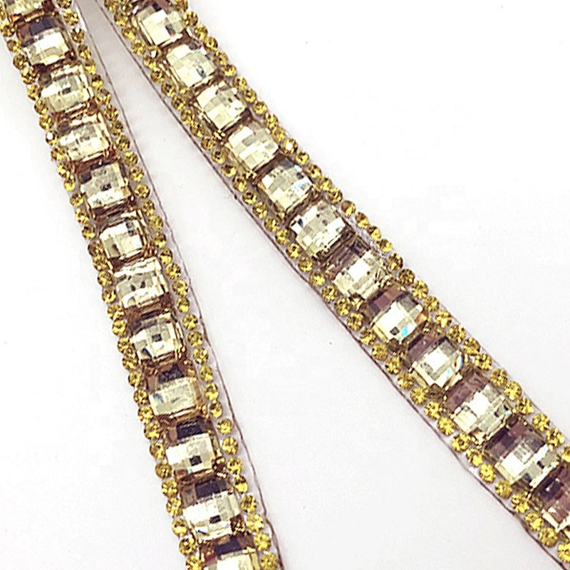 fashion rhinestone hot fix trimming A grade rhinestone banding for clothing shoes bags