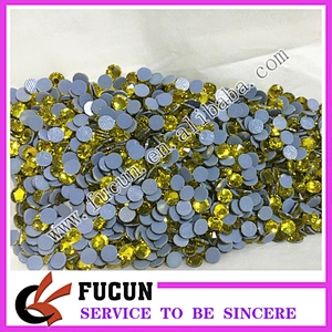 colorful Korean flat back hot fix rhinestone for garment