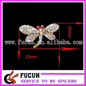 New arrival little gold rhinestone dragonfly brooch