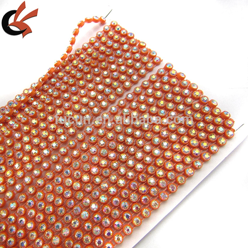 Wholesale Single Row Plastic Banding Rhinestone Trimming