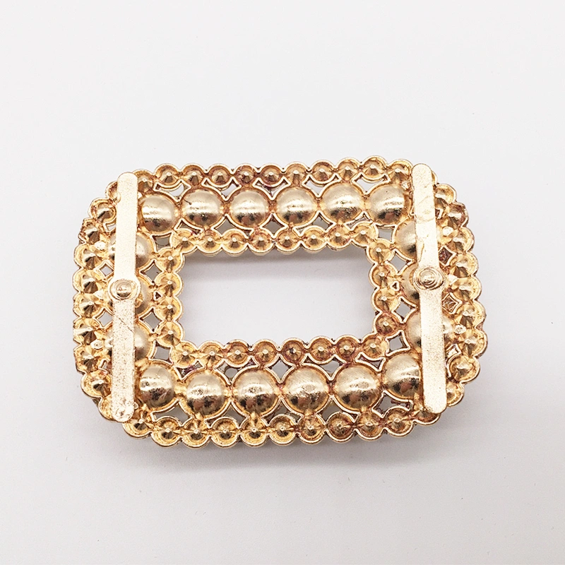 Hot Selling Pearl Beads Rhinestone Back Center Bar Shoe Buckles for Decoration