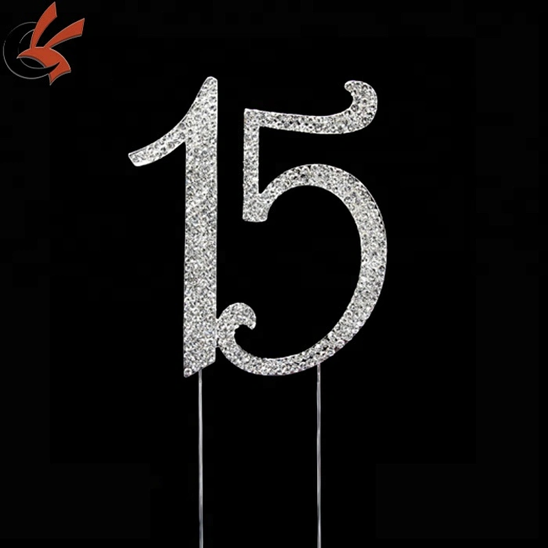 sparkly number 18 rhinestone cake topper for sale