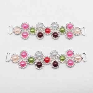 Fashion jelly women swimming wear assorted colored pearl beads bikini connector