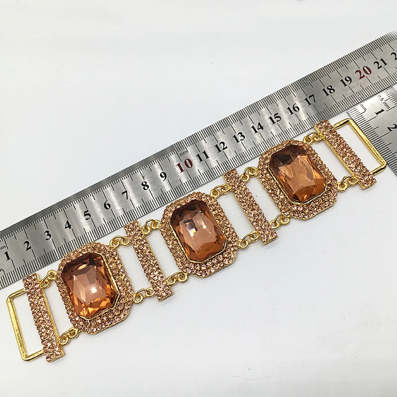 2018 top sale series Jewelry Glass Rhinestone Bikini Buckle/Bikini Connector For Swimsuit Decorations