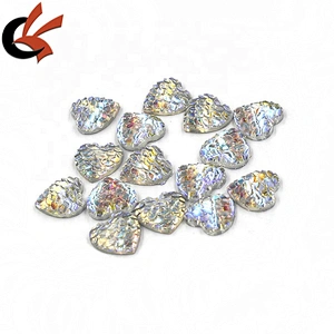 14mm clear AB crystal fish scales heart shape resin rhinestones for decoration