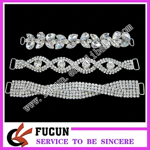 various kinds of swimwear metal accessories rhinestone connector for bikini