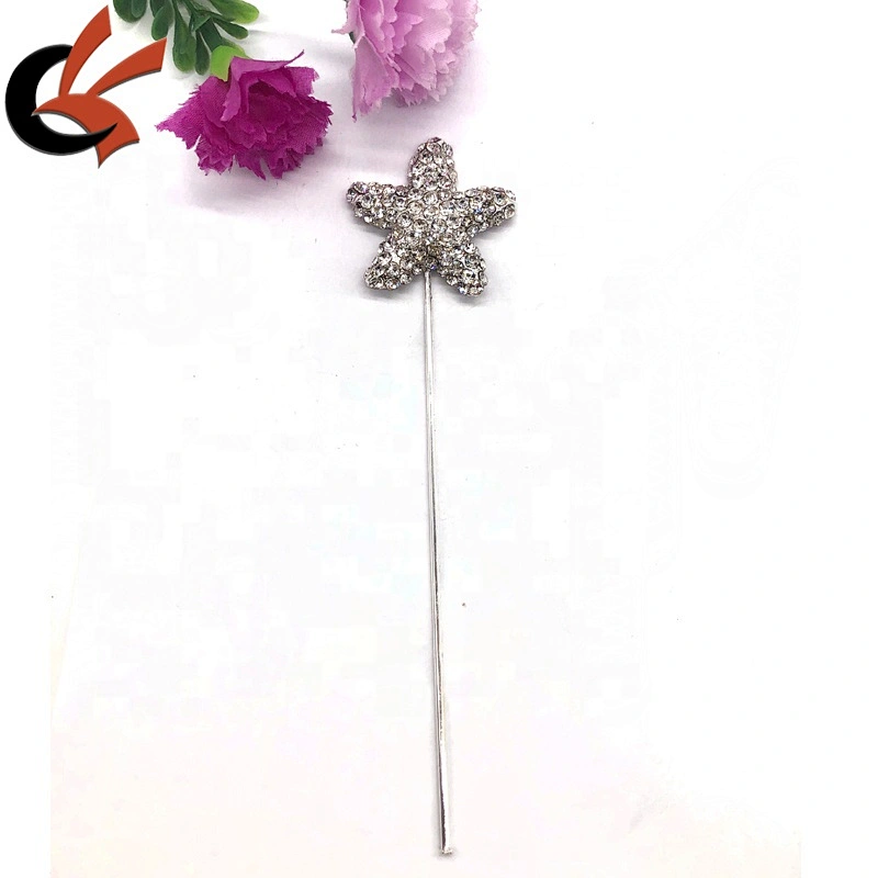 Sparkly unique solid star shape wedding crystal rhinestone cake topper