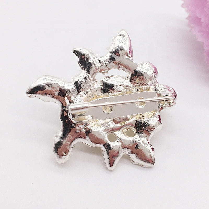 Wholesale nice quality flower lapel pin silver brooch cheap jewelry bulk