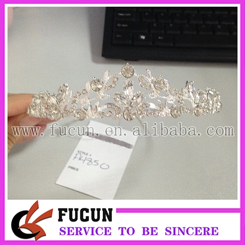 bridal wedding glass beads decorative rhinestone crown