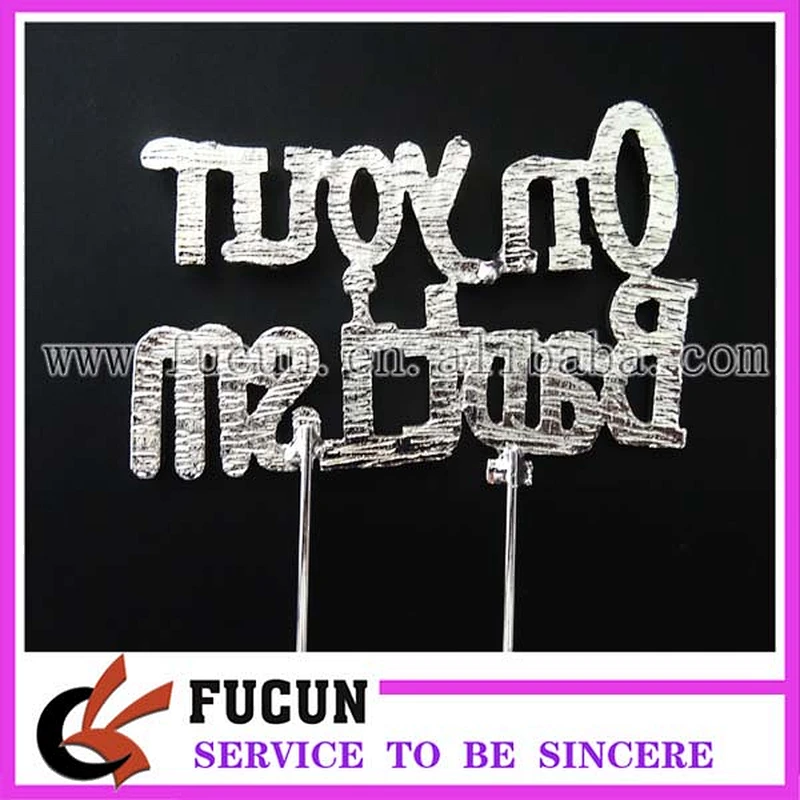 ON YOUR BAPTISM CAKE PICK TOPPER DECORATION DIAMANTE SPARKLY