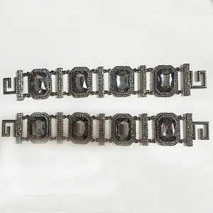 2018 New Custom 26cm Black Diamond Jewelry Bikini Back Connector for Bikini Decoration