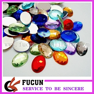 High Quality Crystal Clear Flat Back Octagon round drop heart shape Loose Acrylic Jewels