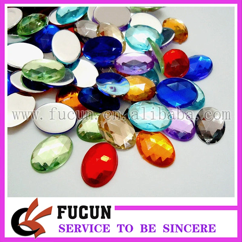 High Quality Crystal Clear Flat Back Octagon round drop heart shape Loose Acrylic Jewels