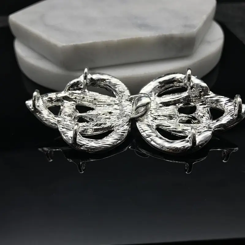 35MM*95MM wholesale metal charm wedding invitation ribbon rhinestone pair buckles sliders