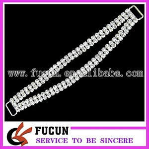 wholesale crystal Czech rhinestone connector bikini for swimwear accessories