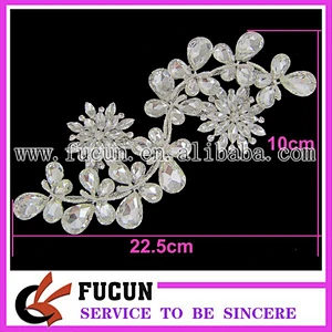 Sparkling Beautiful Lady Clear Crystal Rhinestone Fasion Sewing On Applique