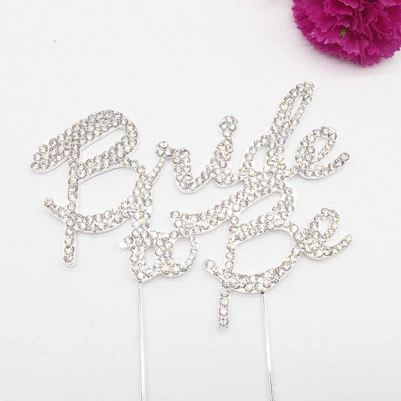high quality wedding occasion bride to be rhinestone wedding cake toppers for bride