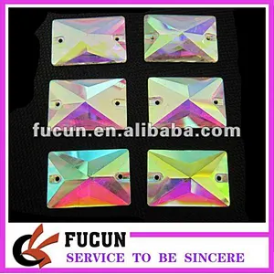 Rectangle Crystal Faceted Glass Jewelry Making