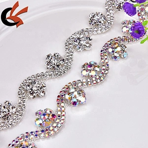 AB crystal rhinestone banding trimming for Carnival dressing decoration