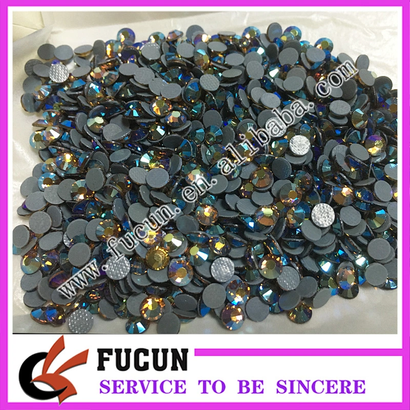 colorful Korean flat back hot fix rhinestone for garment