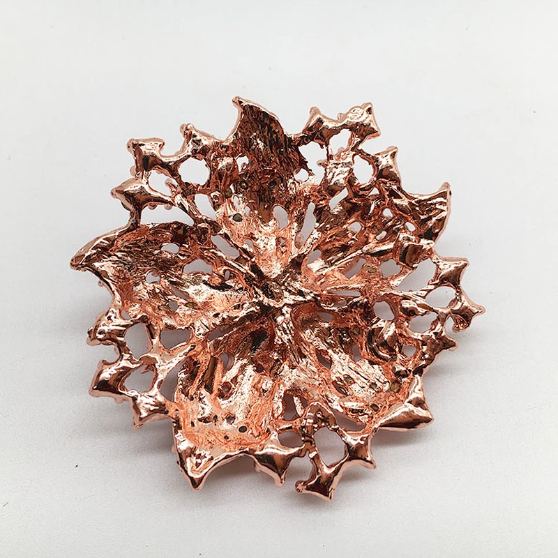 2019 fashion jewelry rose gold plating color rhinestone flat back brooch