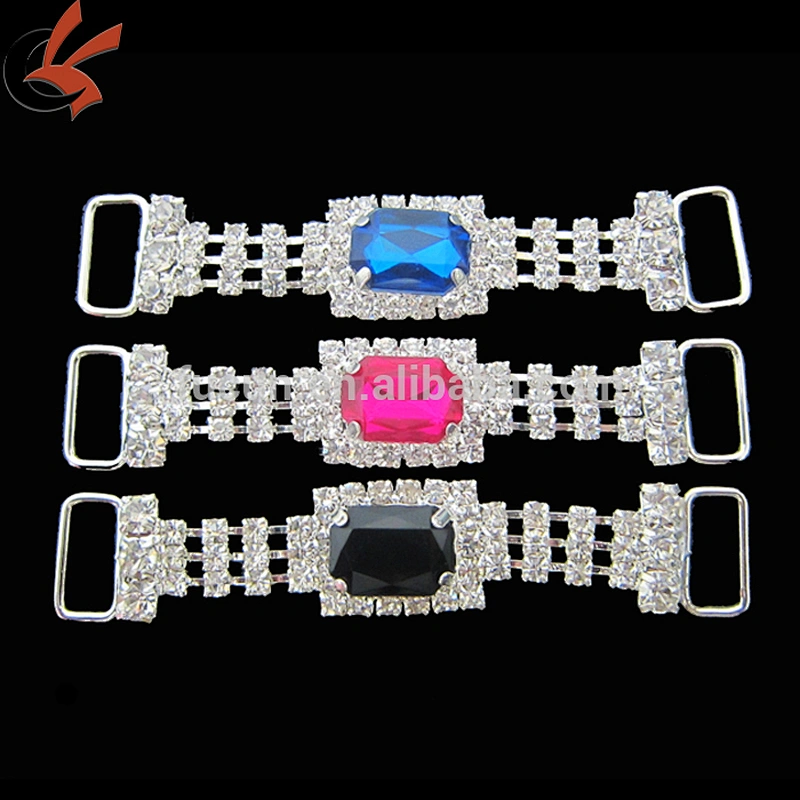 2017 Hot Sale!high Quality Various Styles color Rhinestone Bikini Connectors For Swimwear decoration