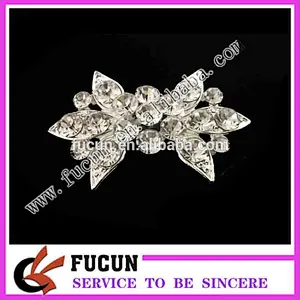 Metal Alloy Pair Rhinestone Buckles For Wedding Decoration Invitation