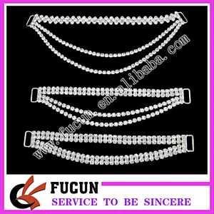 various kinds of swimwear metal accessories rhinestone connector for bikini