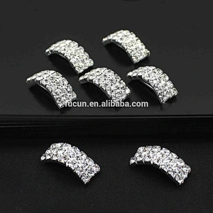 fashion new style small arch shape rhinestone buckles for ribbon