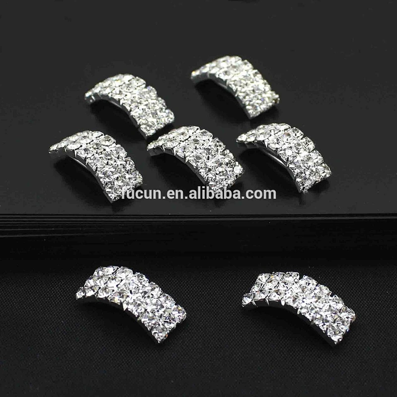 fashion new style small arch shape rhinestone buckles for ribbon