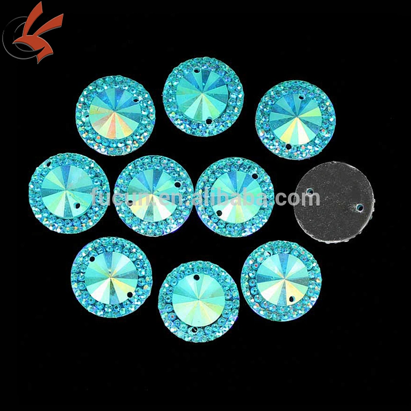 Sparkly Glitter Flatback Round 12mm Faux Resin Stones